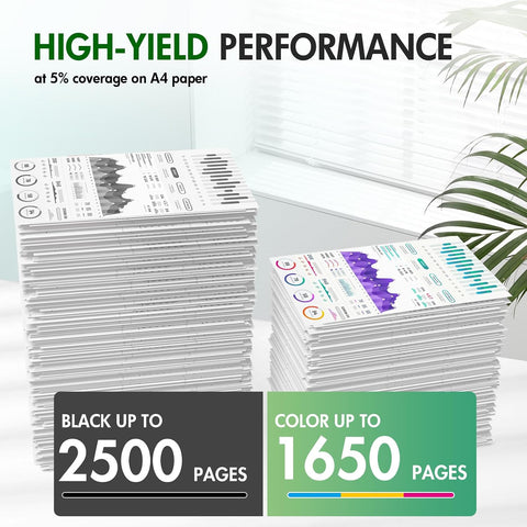 936 936XL 9125e Ink Cartridges Combo Pack for HP Printers 9120e 9730e 936e