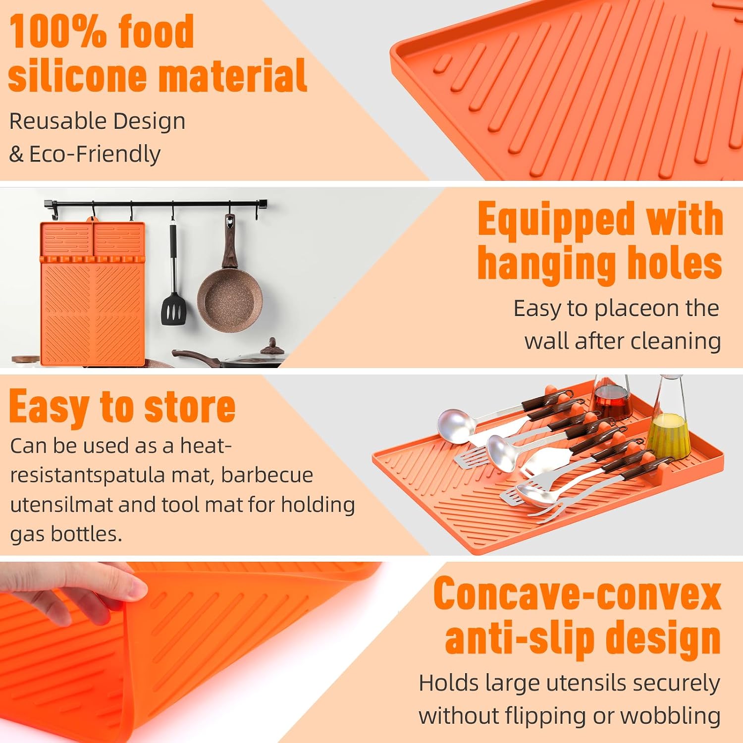 Silicone Grill Mat Compatible with Blackstone, BBQ Griddle Tool