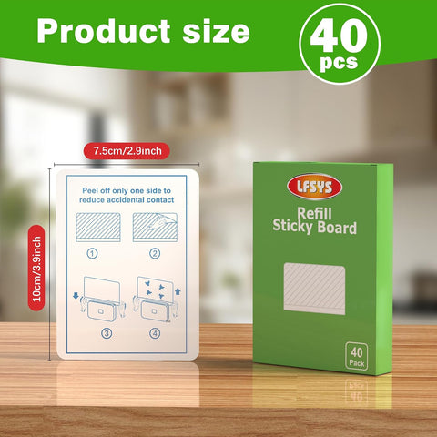 LFSYS 40 Packs Refill Card(Refills Only) for Plug in UV Light Trap