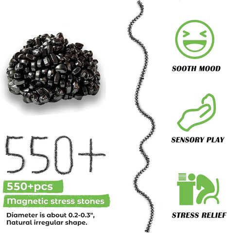 Matassari 550pcs Fidget Toy, Sensory Toys for Adults & Teens（Black）