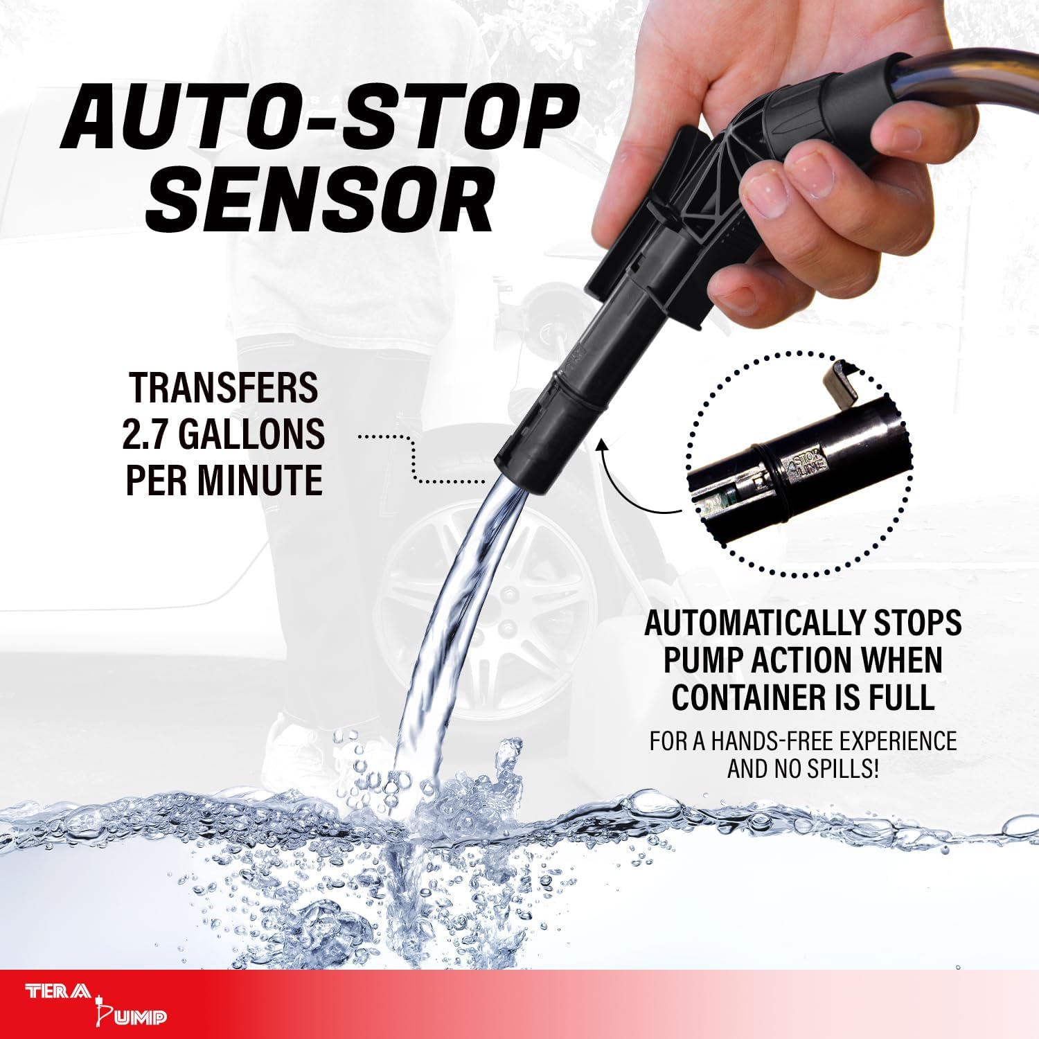 TERA PUMP 5th Gen TRFA01 Fuel Transfer Pump with Overfill Protection