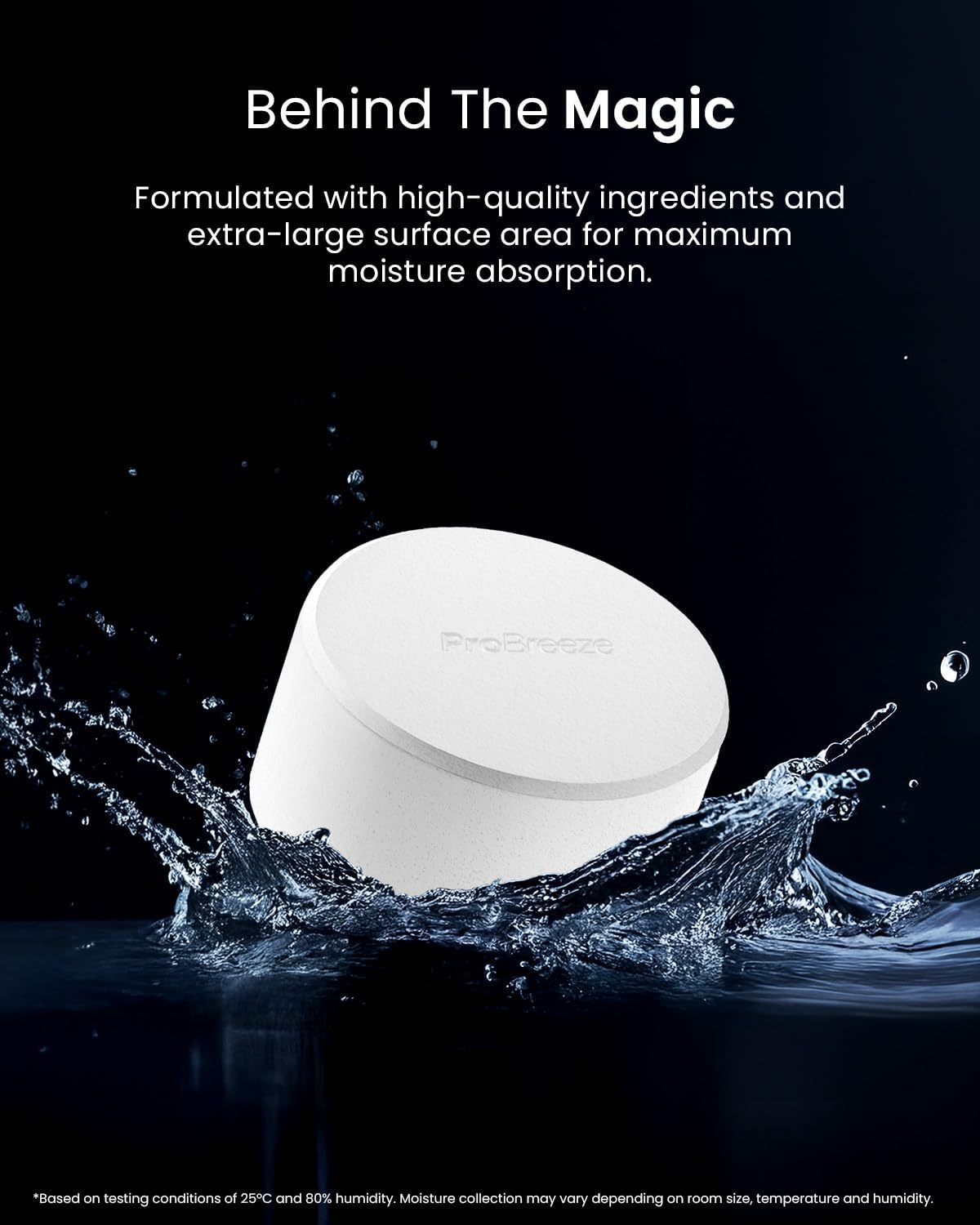 Pro Breeze Osmo Moisture Absorber Refill Tablets – 2 x 700g Extra-Large Refills for Dehumidifier – Up to 100 Days Humidity & Odour Absorption – Eco-Friendly, Fragrance-Free, No Power Needed
