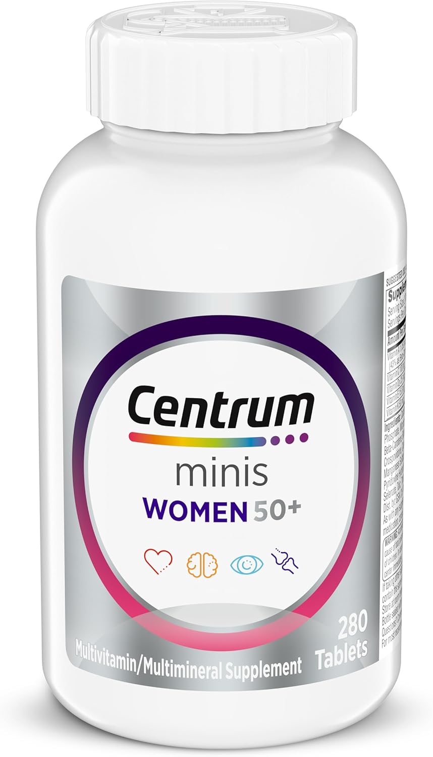 Centrum Minis Silver Women's Multivitamin, Women 50 and Over, 280 Tablets