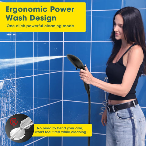 FASDUNT Filtered Shower Head with Handheld, High Pressure 8 Sprays, Black