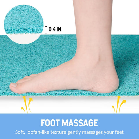 Hargiis Non-Slip Bathtub Mat, Anti Slip Shower Mat, Fast Drying Bathtub Mats, Foot Scrubber Mat, Anti Slip Mat for Tub, Floor, Bathroom, Kitchen, Home, Hotel (Turquoise Blue 40"×28")