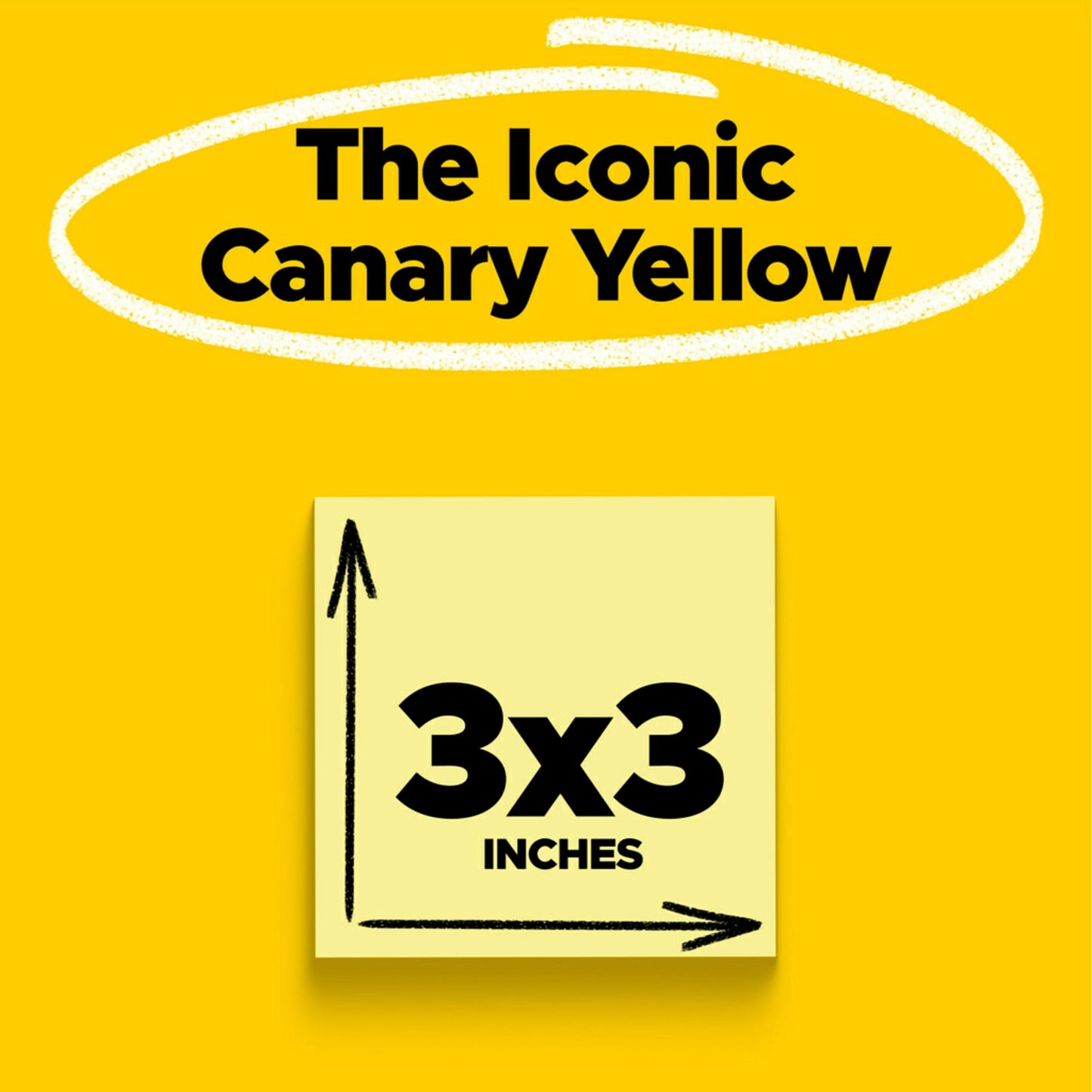 Post-it Notes, 3x3 in, 18 Pads, Canary Yellow, Clean Removal, Recyclable