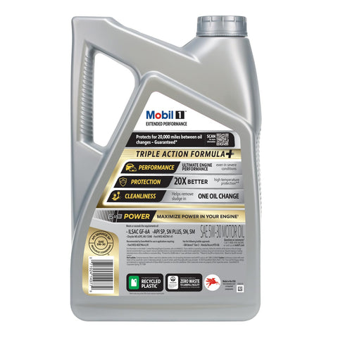 Mobil 1 Extended Performance Full Synthetic Motor Oil 5W-30, 5 Quart