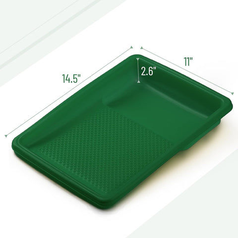 Bates- Paint Tray Liner, 9 Inch, 10 pcs, Green Paint Pans Trays, Plastic Paint Tray, Roller Tray Liners