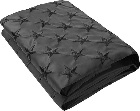 Black American Flag 2x3 ft: Heavy Duty Outdoor US Flag Made from Nylon