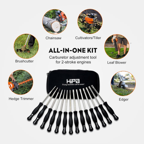 HIPA Pack-of-14 Carburetor Adjustment Tool Kit for Stihl Husqvarna Chainsaw