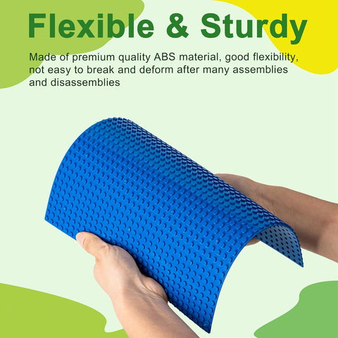 4 Pack Classic Baseplates, Building Plates for Building Bricks, Green