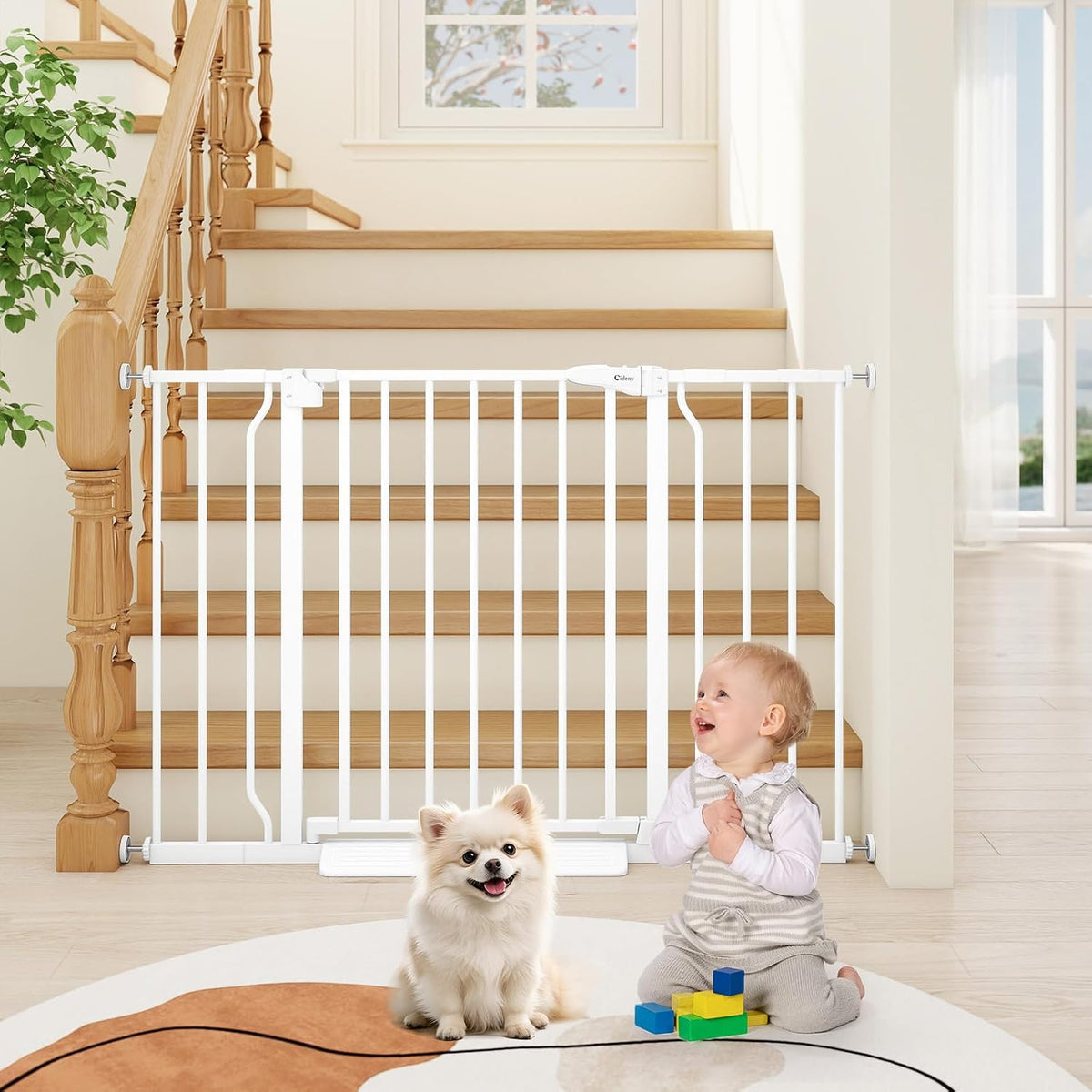29"-45" Baby Gate for Stairs & Doorways, Auto Close Dog Gate Indoor