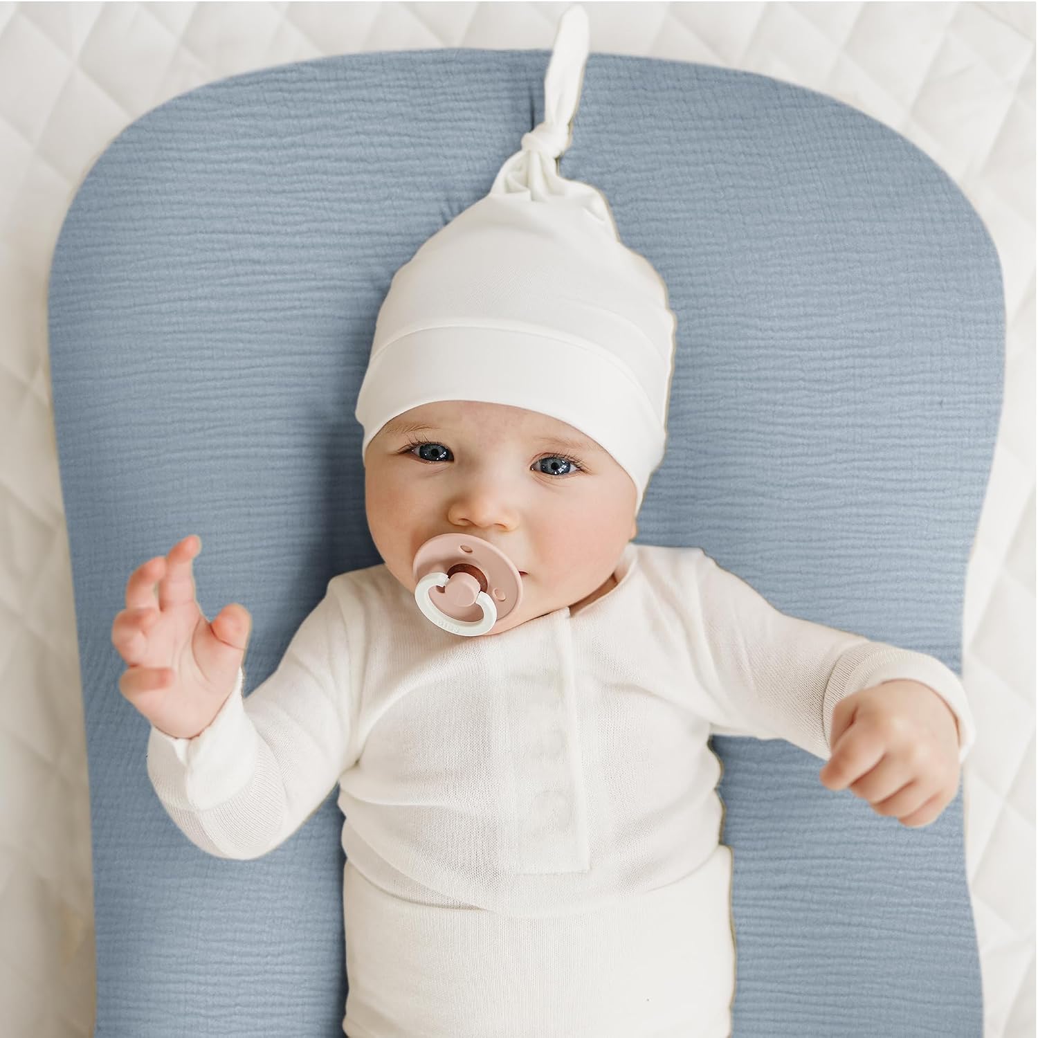 Konssy 2 Pack Muslin Baby Lounger Covers, Covers Only, 30.7" x 20"