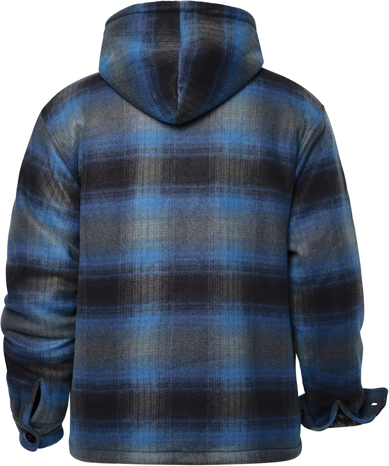 Gary Com Heavy Thick Flannel Plaid Jacket Sherpa Fleece Lined Hoodies for Men Zip Up Winter Warm Coat Zipper Sweatshirt