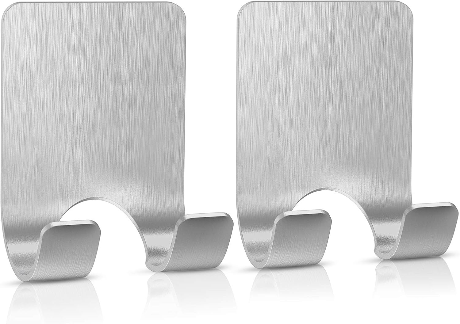 VIS'V Shower Wall Adhesive Razor Holder for His and Hers, Silver, 2 Pcs