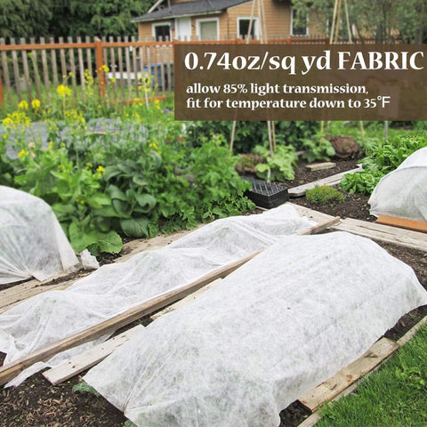Plant Covers Freeze Protection 10 ft x 30 ft Floating Row Cover 1.5oz/yd² Garden Fabric Plant Cover for Winter Frost/Sun Pest Protection (10FT X 30FT)