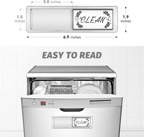 Dishwasher Magnet Clean Dirty Sign Shutter Only Changes When You Push It Non-Scratching Strong Magnet or Adhesive Options Indicator Tells Whether Dishes are Clean or Dirty (Deepblue)