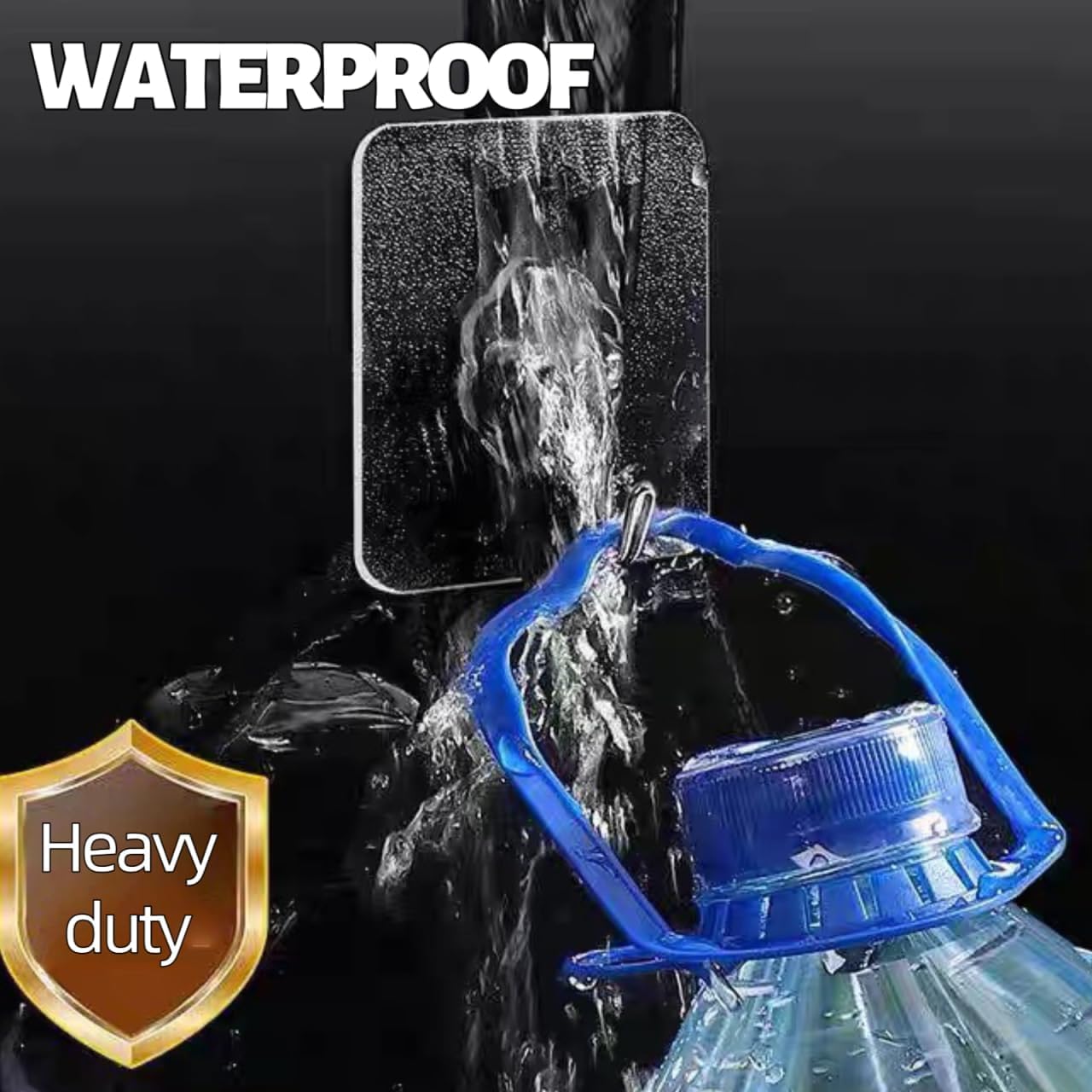 DDMY Adhesive Wall Hooks Clear 50lb(Max) Heavy Duty Hanging Sticky-10 Pack