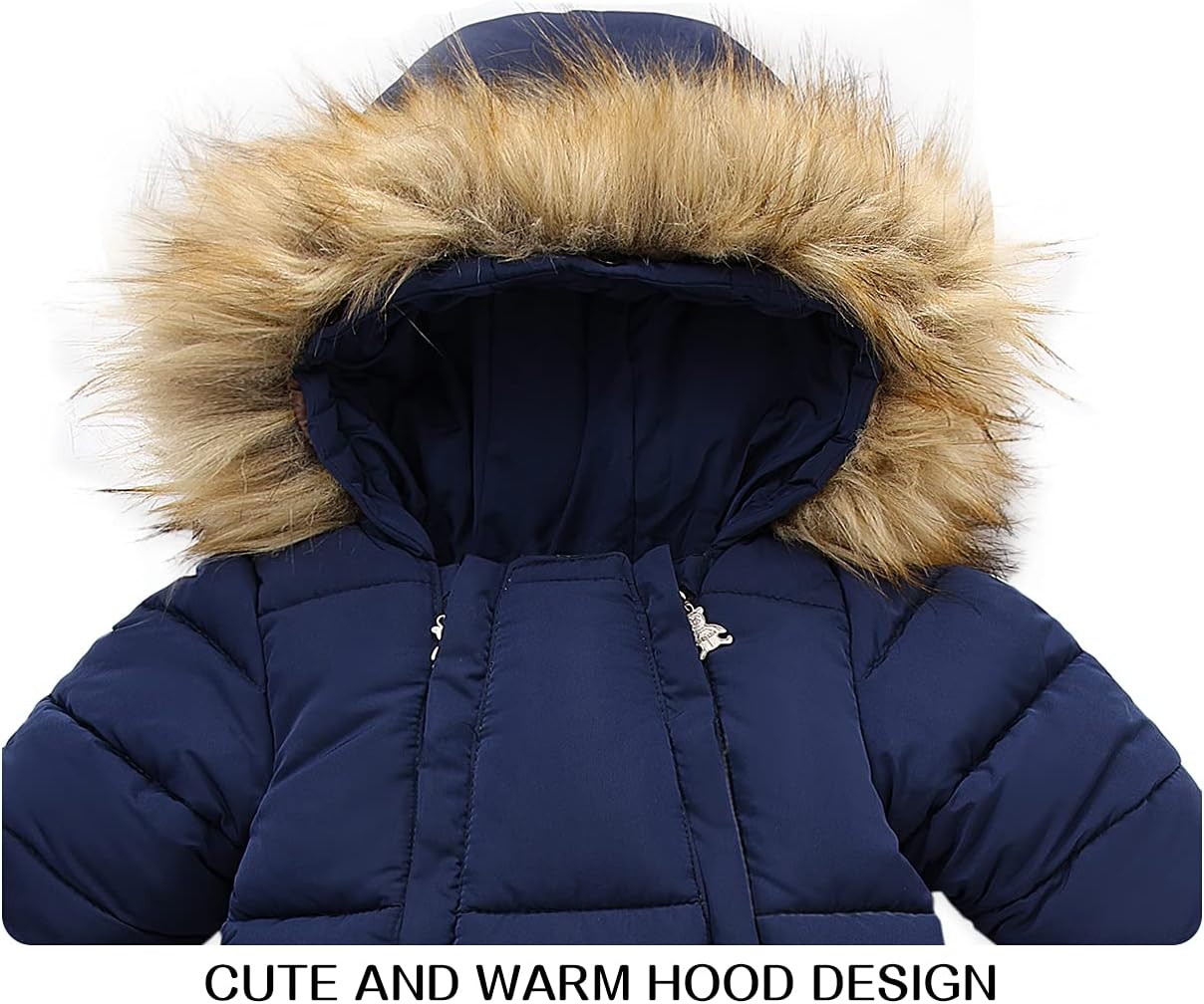 Baby Girls Winter Snowsuits Toddler Jackets For Boy Infant Jumpsuit