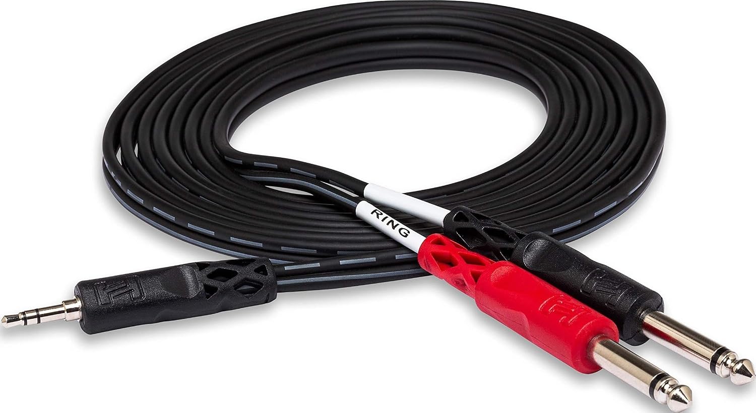 Hosa CMP-159 Stereo Breakout Cable, 3.5 mm TRS to Dual 1/4 Inch TS, 10 Feet