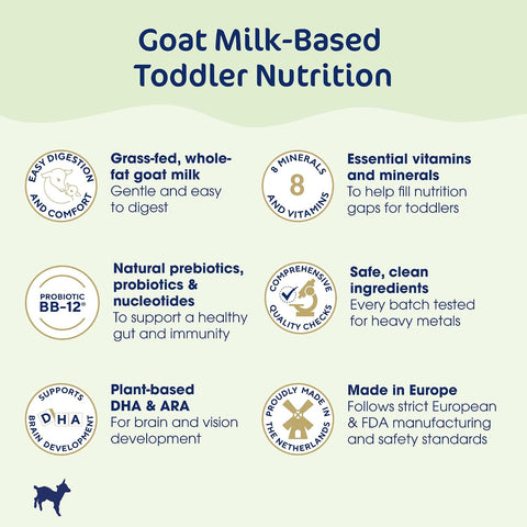 Kabrita Goat Milk Toddler Drink, Clean Label Certified, Gentle, 28oz