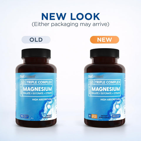 BioEmblem Magnesium Glycinate Complex, 300mg Per Serving, 90 Capsules