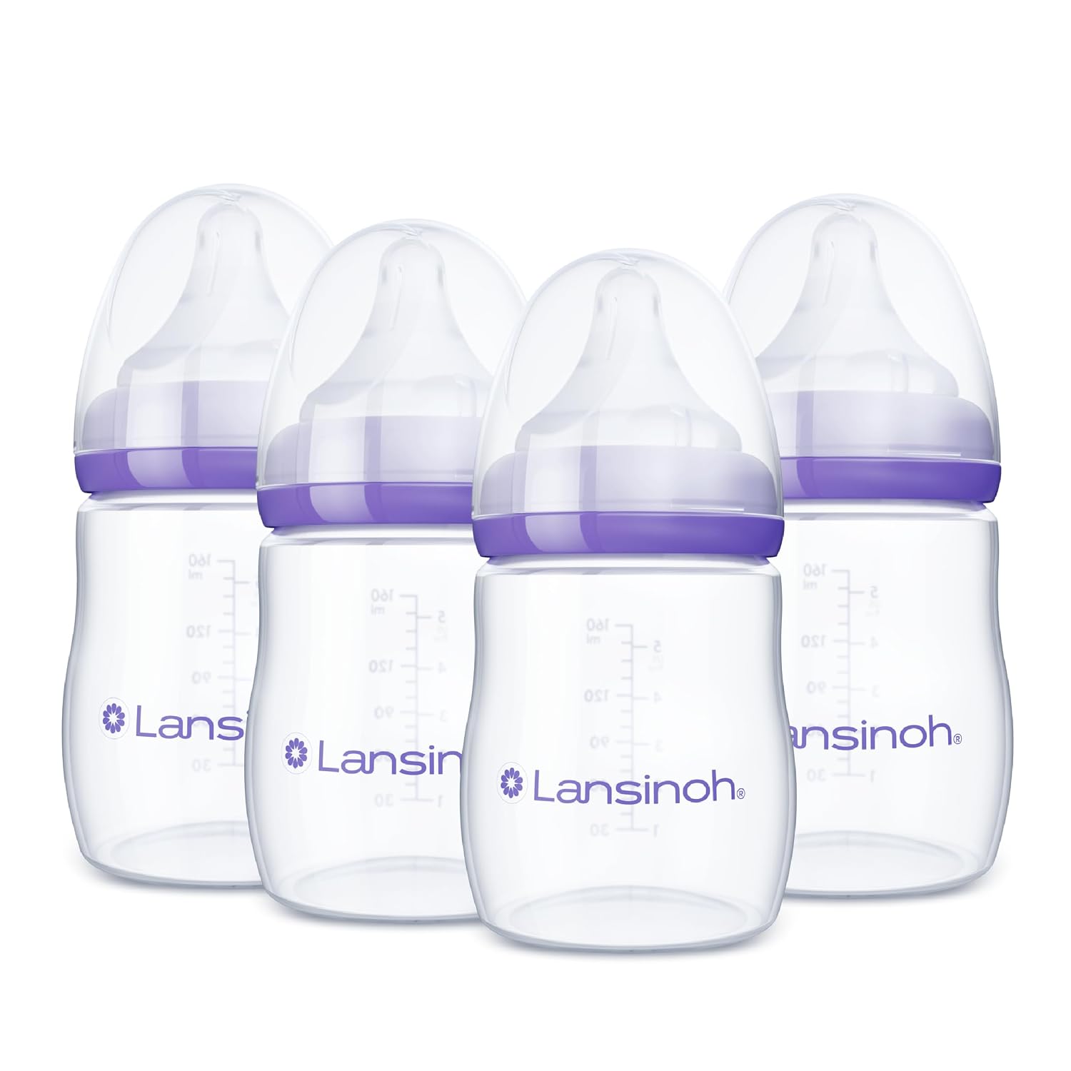 Lansinoh Anti-Colic Baby Bottles, 5 Ounces, 4 Count