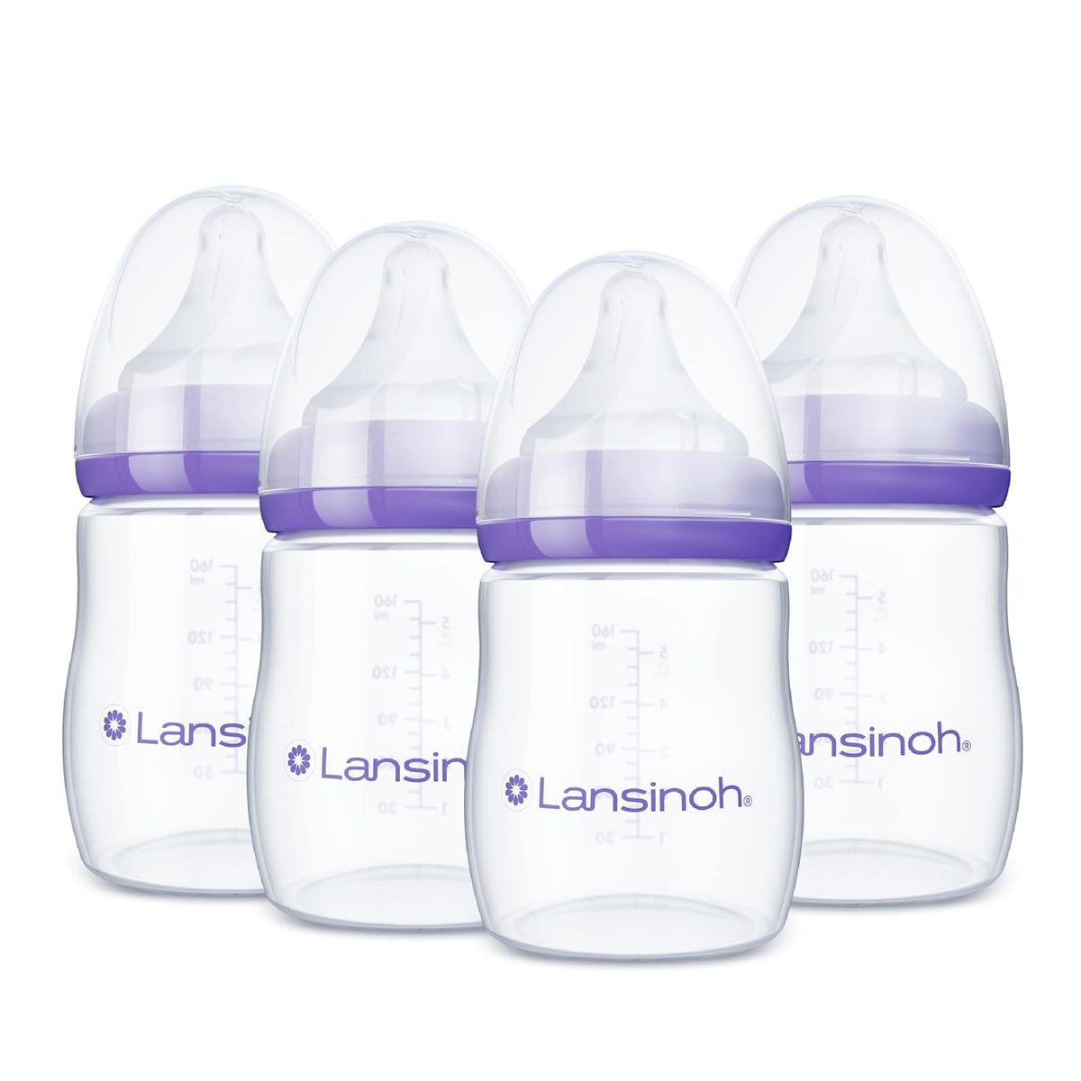 Lansinoh Anti-Colic Baby Bottles, 5 Ounces, 4 Count