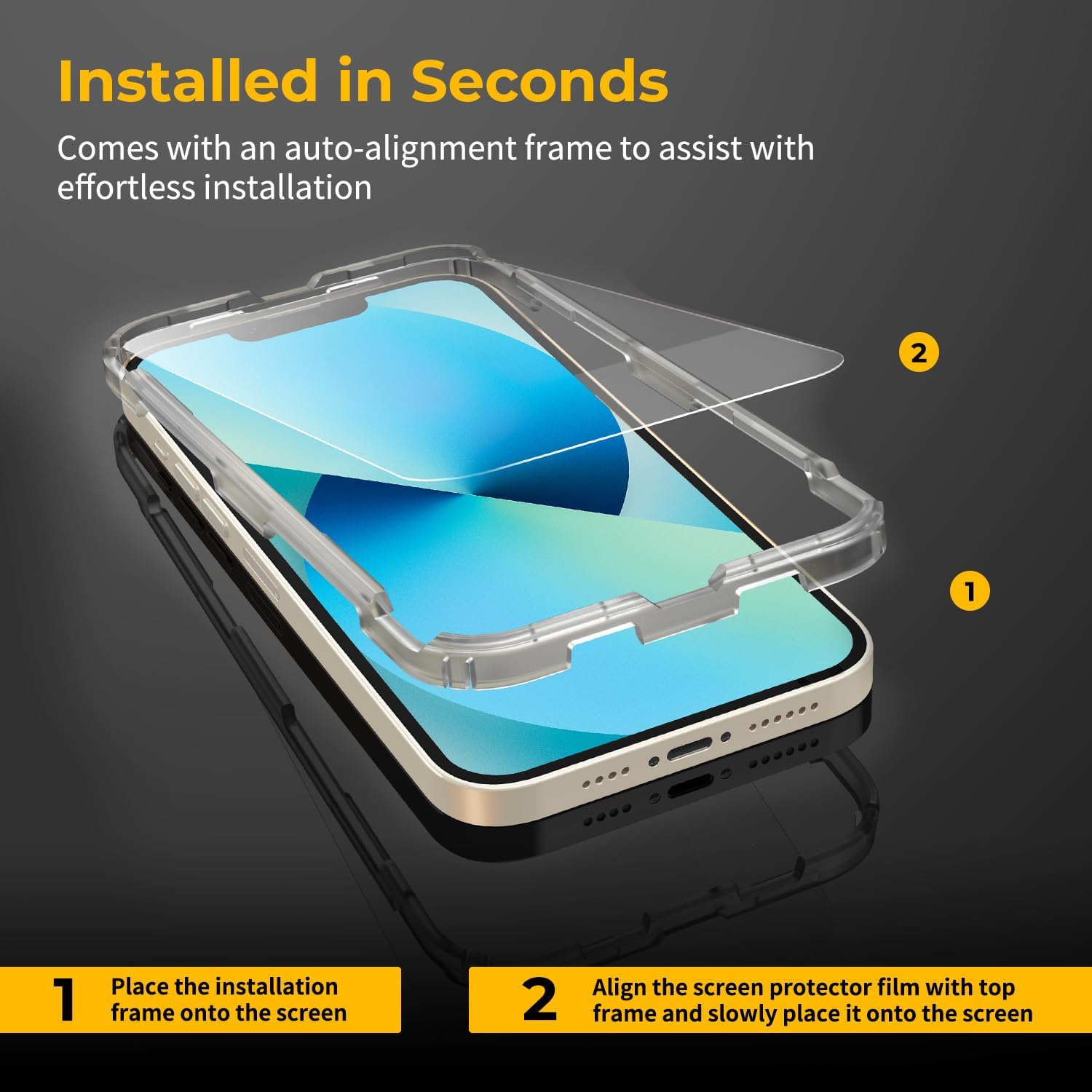 UNBREAKcable 2-Pack Screen Protector for iPhone 13/13 Pro Tempered Glass