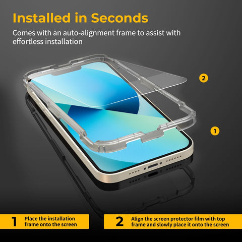 UNBREAKcable 2-Pack Screen Protector for iPhone 13/13 Pro Tempered Glass