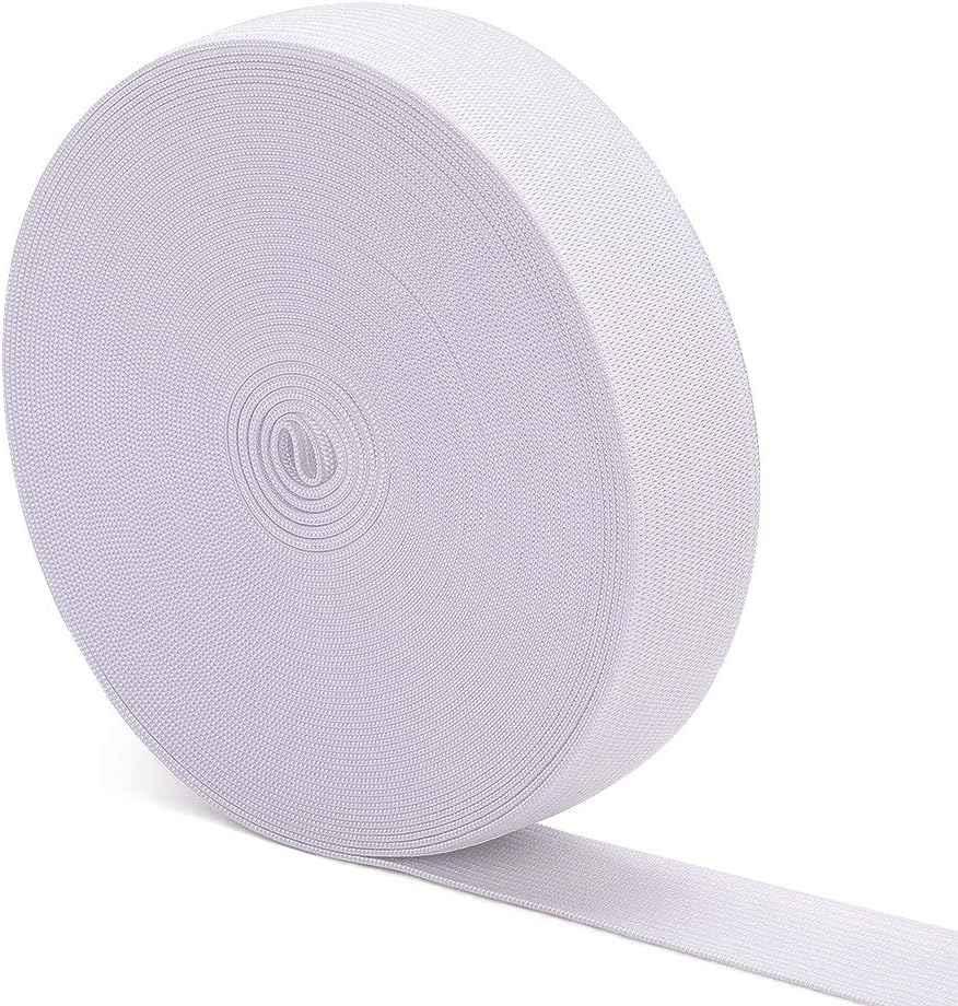 Airisoer Elastic Bands for Sewing 1 Inch x 12 Yards, White