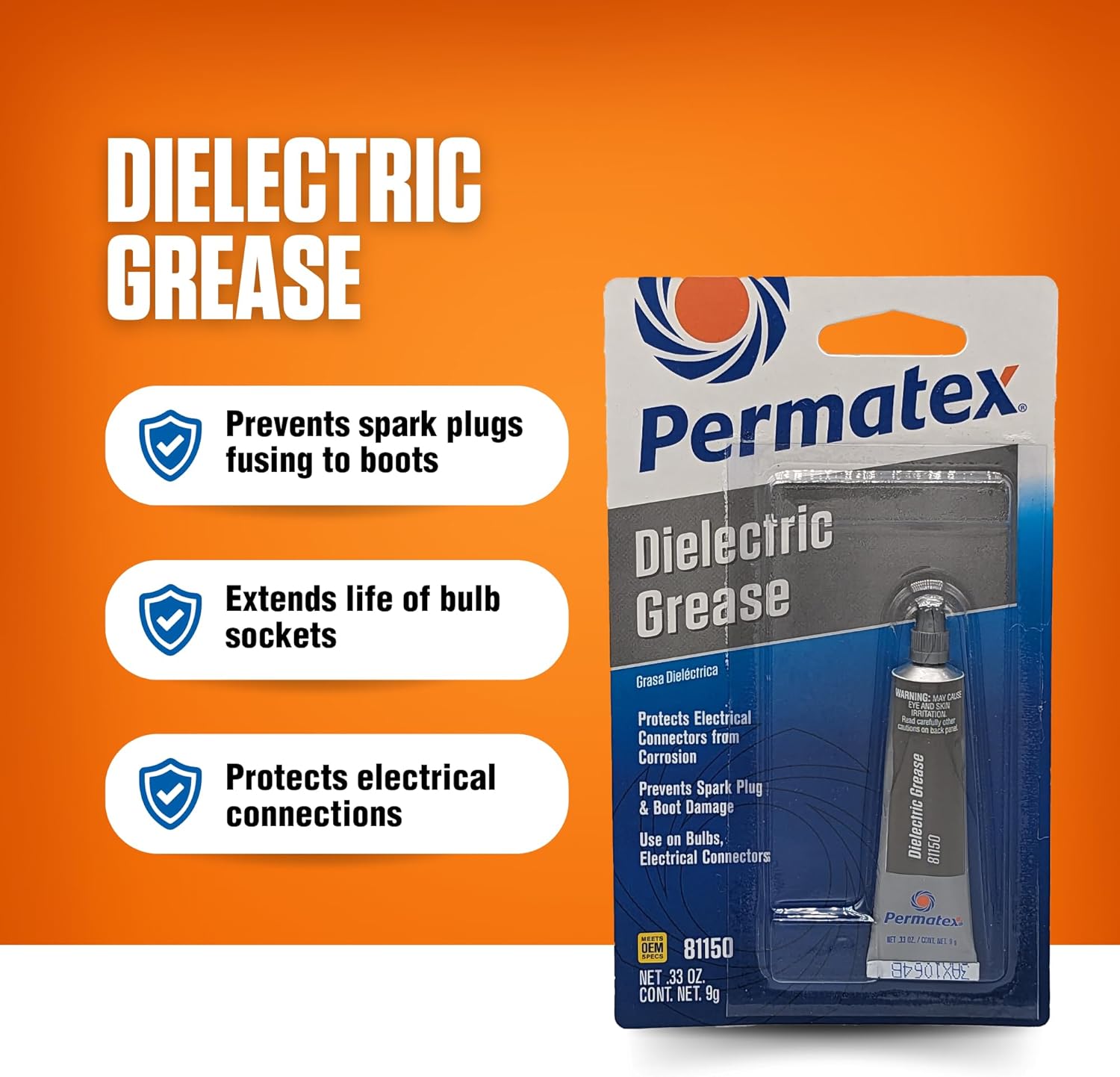 Permatex 81150 Dielectric Tune-Up Grease, 0.33 oz. Tube, Silver