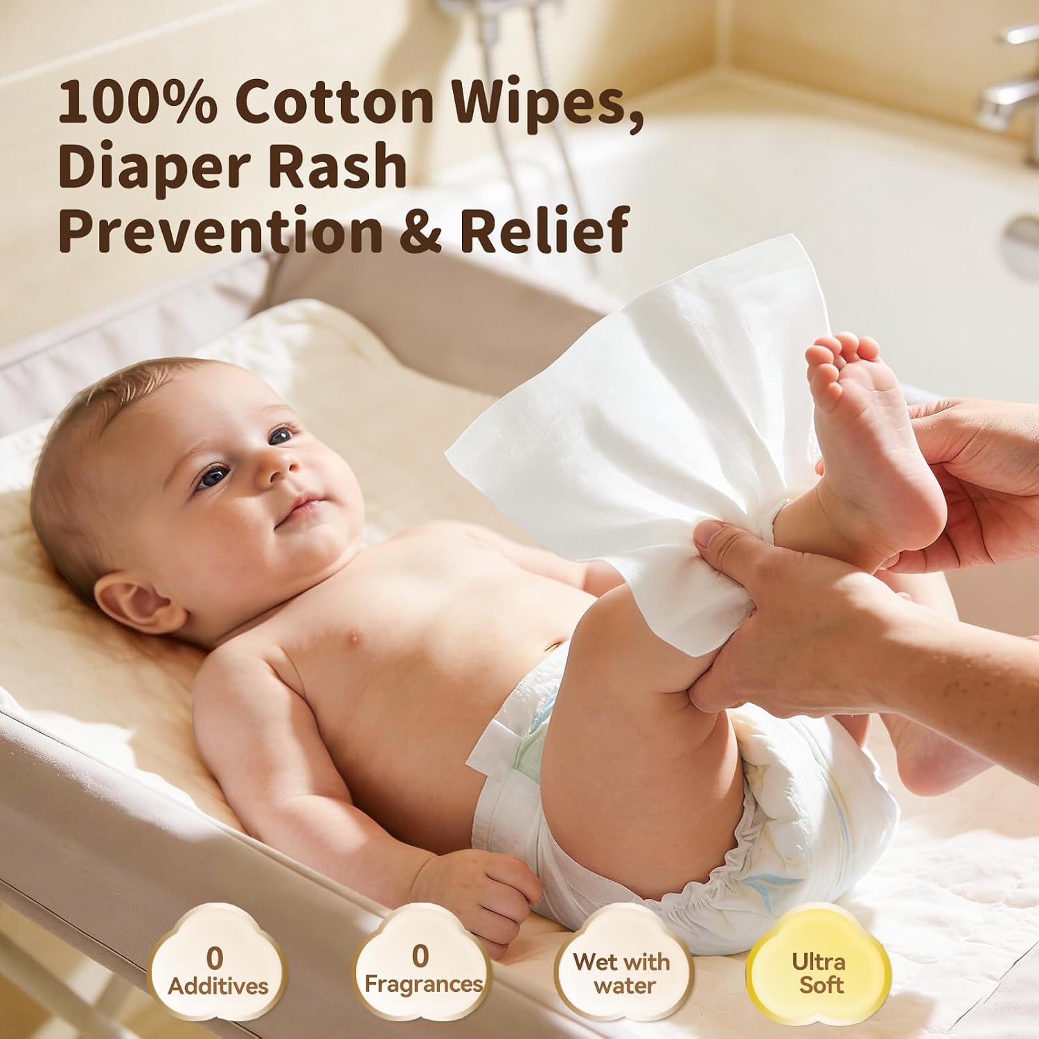 Winner Thicker Baby Dry Wipes, 100% Cotton, 240 Count (Pack of 3)