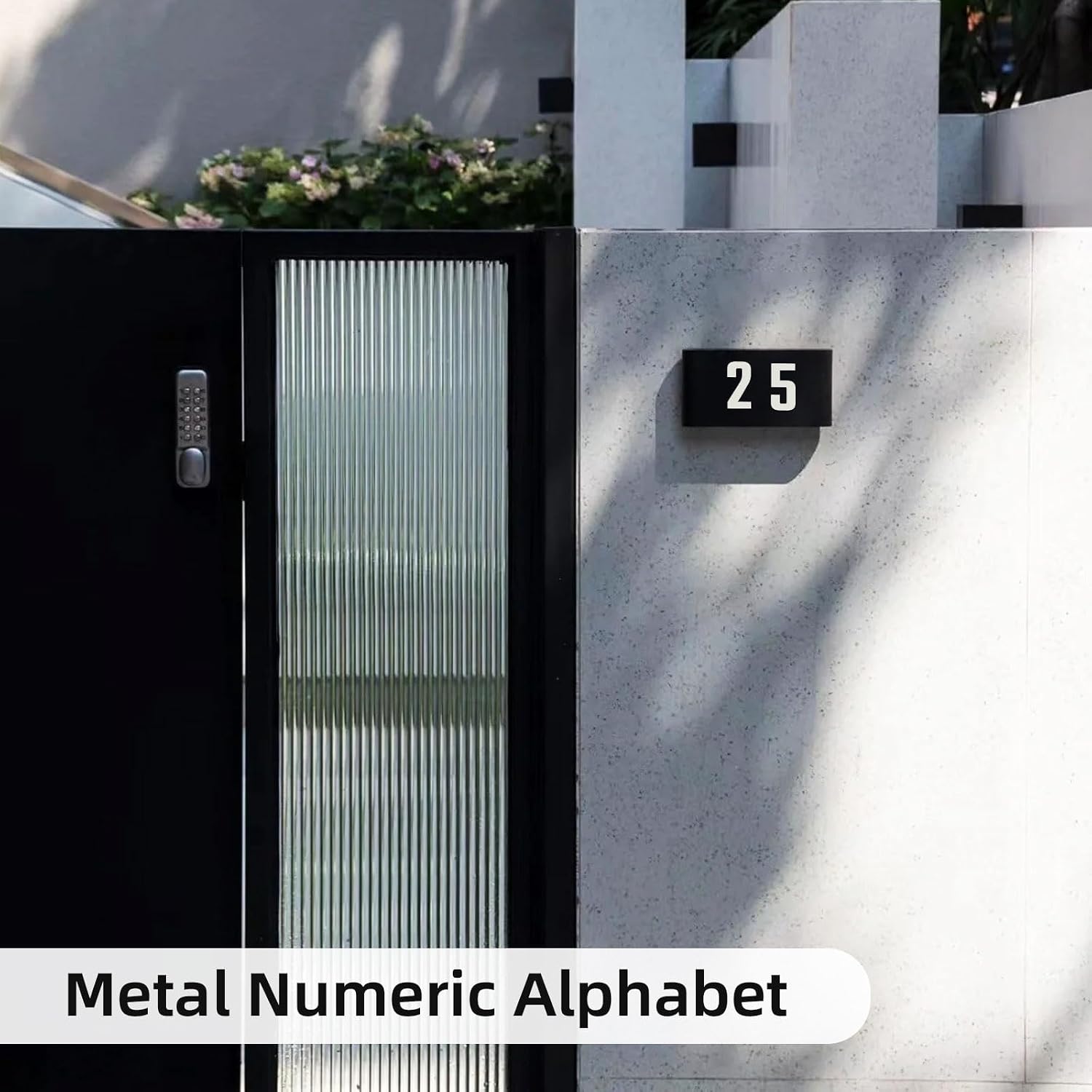4" Aluminum House Letters, White Metal Address Door Letters, Metal House Address Letter for Outside, Modern Apartment Street Mailbox Letter (K)