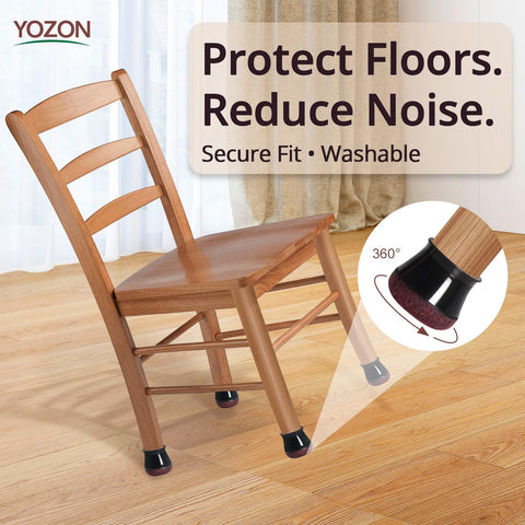 YOZON Chair Leg Floor Protectors Silicone Caps Felt Strengthen Bottom