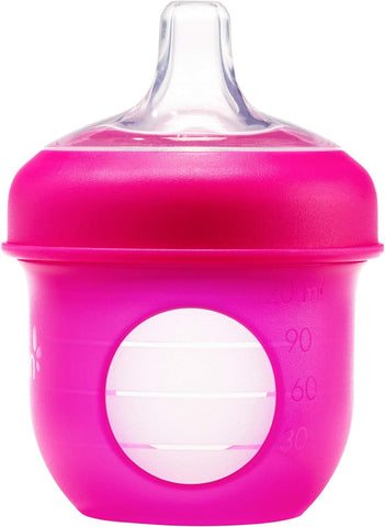 Boon Nursh Silicone Sippy Cup Lid - Convertible Transitional Sippy Spouts for Nursh Baby Bottles - Sippy Cup Lids for Babies - Baby Feeding Supplies - Ages 6 Months and Up - 3 Count