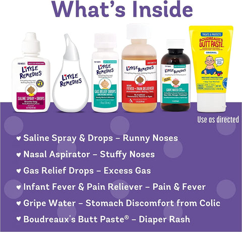 Little Remedies New Baby Essentials Kit, 6-in-1 Bundle for Newborns