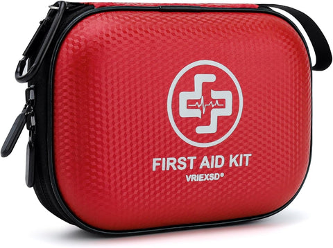 Mini First Aid Kit - 150 Piece Small Waterproof Hard Shell Medical Kit