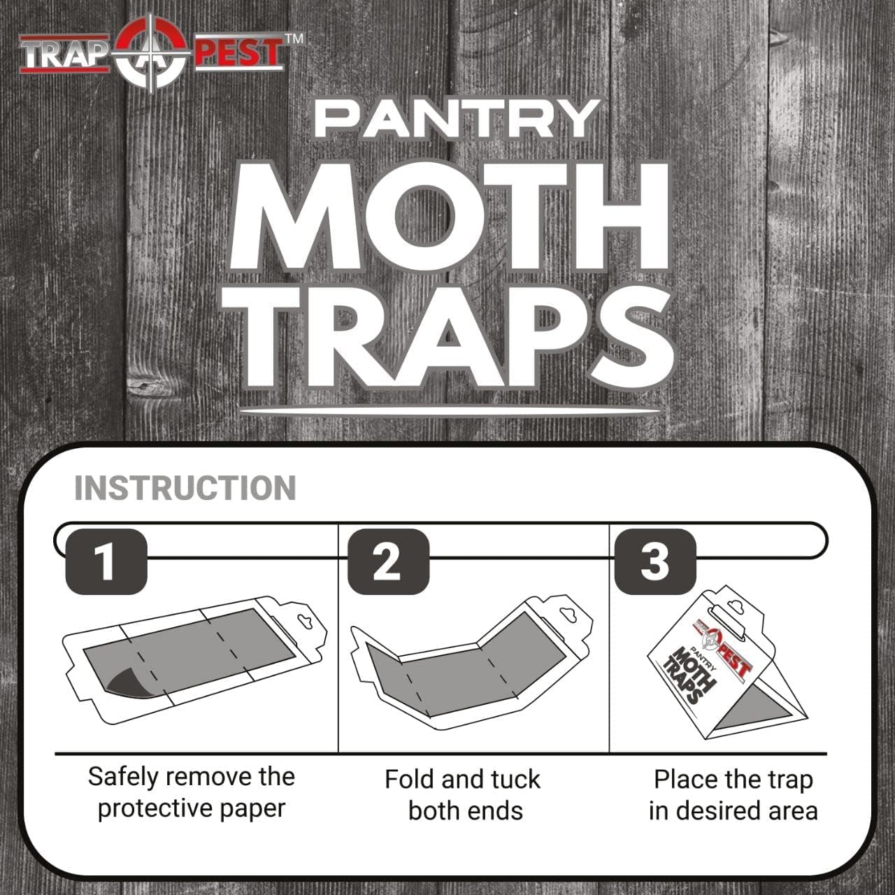 Trap a Pest Pantry Moth Traps - Pheromone Glue Lure - 8 Pack