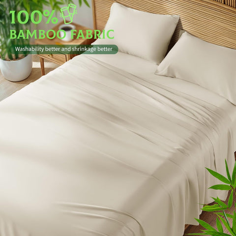 SONORO KATE 100% Viscose Derived from Bamboo_Sheets, Extra Deep Pocket,3PC