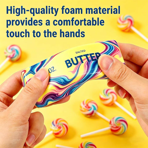 2 Packs Slow Rising Butter Squishy, Squishies Butter Squeeze Toys Pack Sensory Stress Relief Soft & Stretchy Fidget Toy for Party Favors Squishy Butter