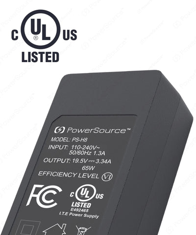 PowerSource 19.5V 65W 45W UL Listed 14Ft Long HP Smart Blue Tip AC Adapter for Many Models Including X360 Pavilion, Envy, Spectre, Elitebook, ProBook, Stream, and More Laptop Power-Supply Charger Cord