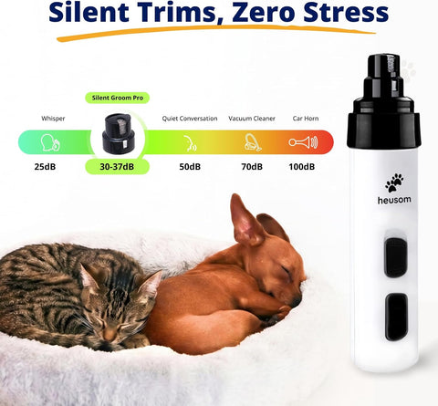 Silent Groom Pro Pet Nail Grinder | Whisper Quiet Dog Nail Grinder