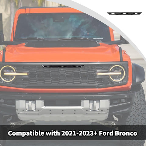 JWWY for Bronco Front Grill Mesh Inserts Cover Trim Compatible with 2023 Ford Bronco Raptor Accessories Carbon Fiber