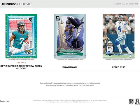 Panini 2025 Donruss Football Retail 24-Pack Box