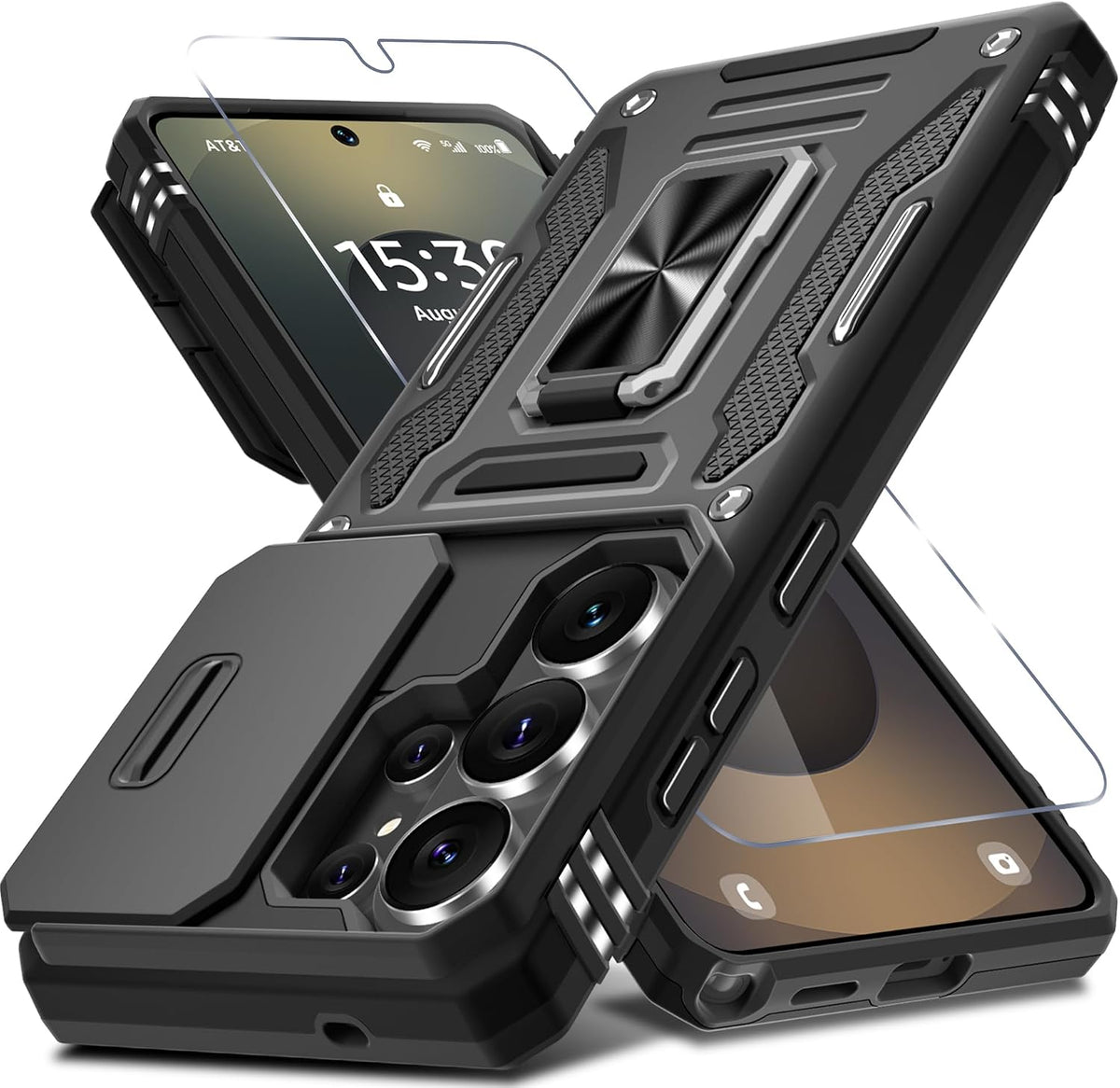 DEERLAMN for Samsung Galaxy S26 Ultra Case with Screen Protector, Black