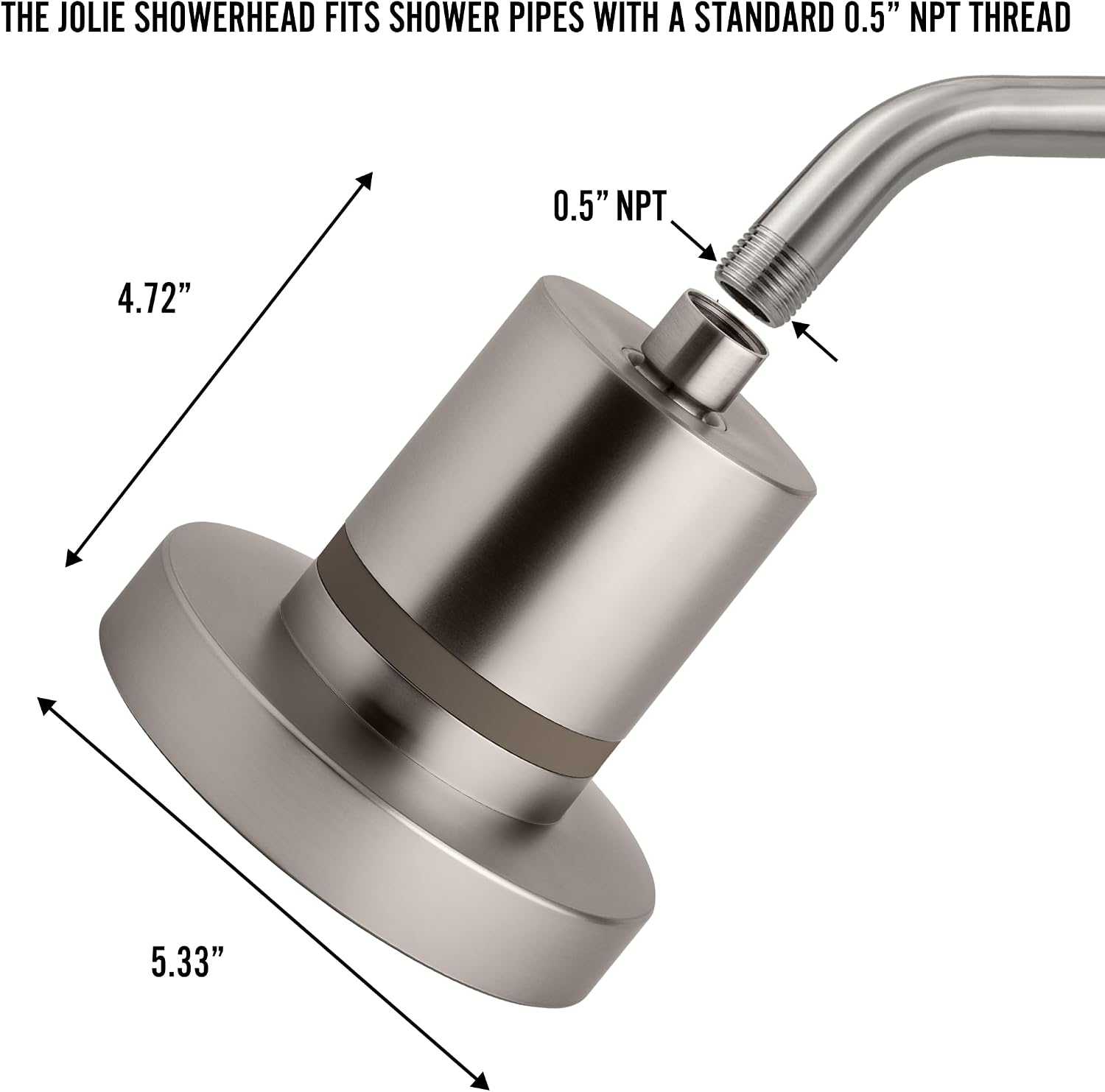 Jolie Replacement Shower Filter for Filtered Showerhead, Hair & Skin