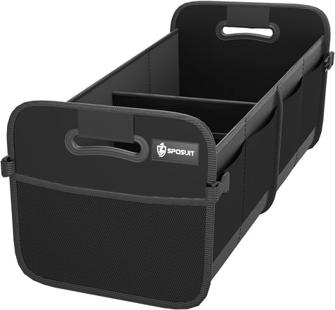 Sposuit Trunk Organizer for Car - 70L Collapsible Sturdy Car Storage, Black