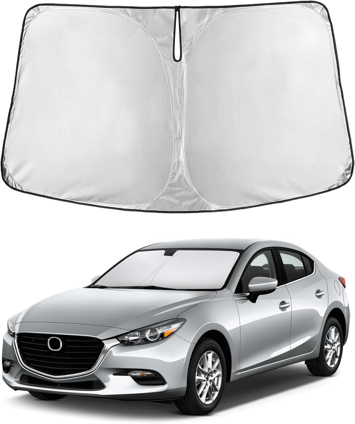 EcoNour Windshield Sunshade Compatible for Mazda 3 2014-2024 2025 2026