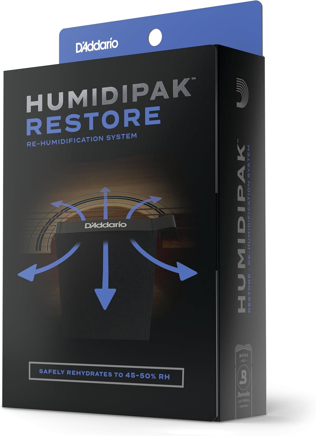D'Addario Humidipak Guitar Restore Kit, Two-Way Case Humidity Control